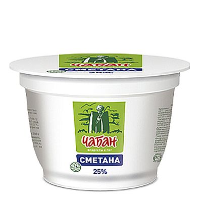 Сметана Чабан 25% 180 г БЗМЖ