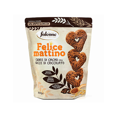  Печенье сдобное с какао и шоколадной крошкой "falcone" 500г в интернет-магазине свежих фермерских продуктов Apeti.ru