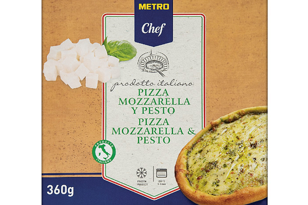  Пицца Моцарелла с соусом песто замороженная  METRO Chef, 27см, 360г в интернет-магазине продуктов с Преображенского рынка Apeti.ru