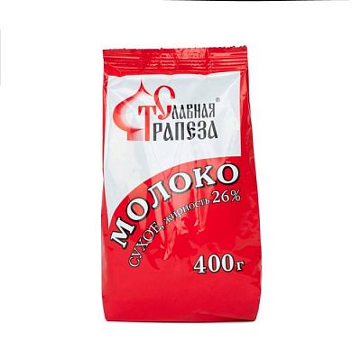 Молоко сухое Славная Трапеза 26% 400 г