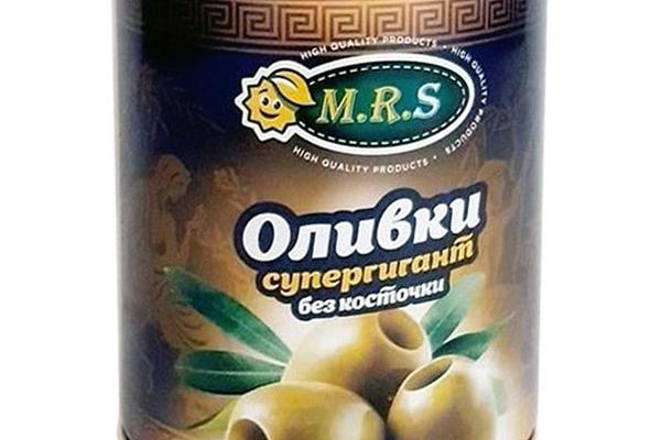  Оливки M.R.S супергигант без косточки 850 мл в интернет-магазине продуктов с Преображенского рынка Apeti.ru