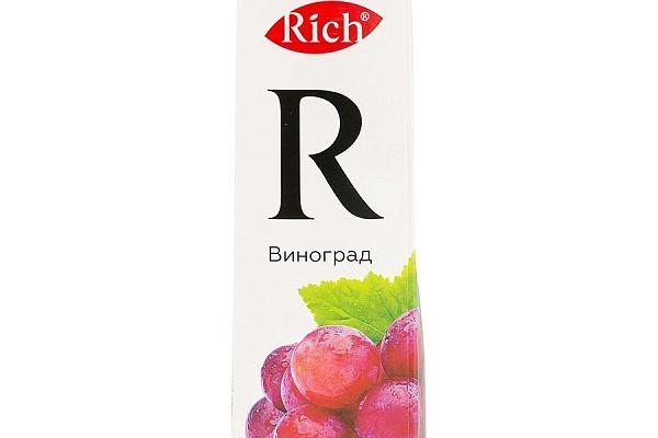 Сок Rich виноградный осветленный 100% 1 л в интернет-магазине продуктов с Преображенского рынка Apeti.ru