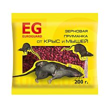 Зерновая приманка от крыс и мышей Euroguard 200 г