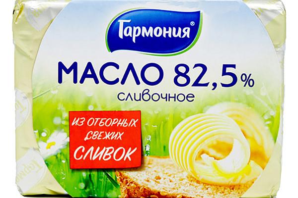 Масло сливочное Гармония 82.5% 180 г в интернет-магазине продуктов с Преображенского рынка Apeti.ru