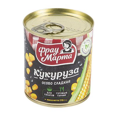 Кукуруза Фрау Марта сахарная особо сладкая 310 г