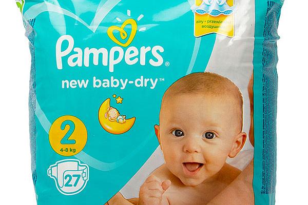  Подгузники Pampers new baby dry 2 4-8 кг 27 шт в интернет-магазине продуктов с Преображенского рынка Apeti.ru