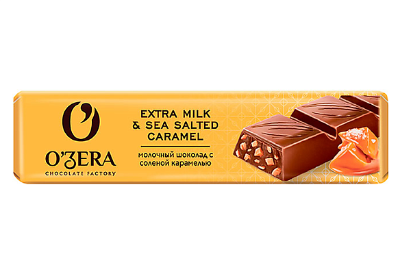  Шоколад O'Zera молочный соленая карамель 45 г в интернет-магазине продуктов с Преображенского рынка Apeti.ru