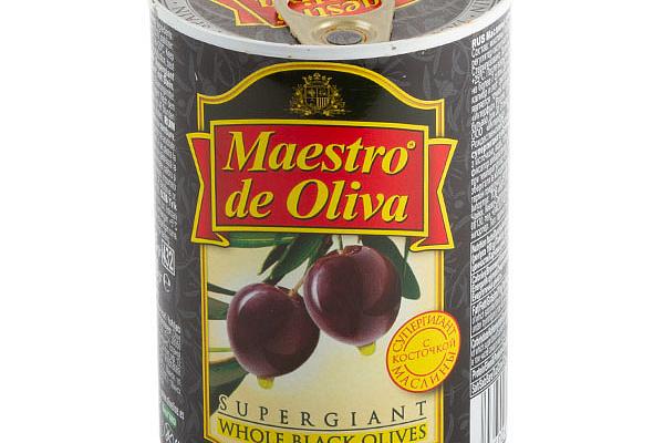  Маслины Maestro de Oliva супергигант с косточкой 425 г в интернет-магазине продуктов с Преображенского рынка Apeti.ru