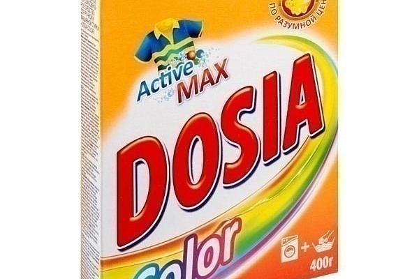  Стиральный порошок Dosia автомат и ручная стирка Active max против пятен Color 400 г в интернет-магазине продуктов с Преображенского рынка Apeti.ru