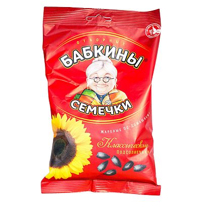 Семечки подсолнечника Бабкины семечки жаренные 100 г