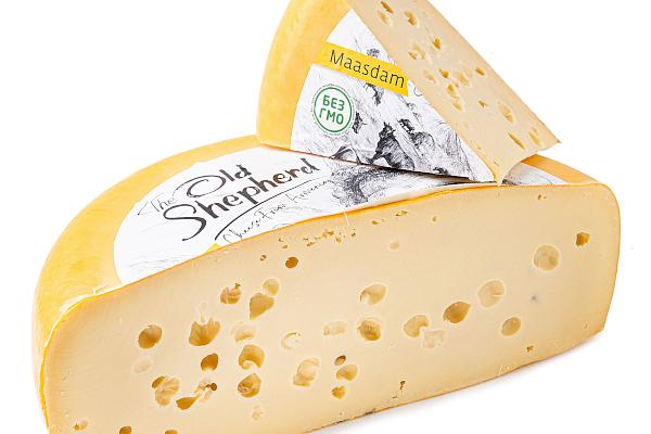  Сыр Маасдам The Old Shepherd 45% 200 г  в интернет-магазине продуктов с Преображенского рынка Apeti.ru
