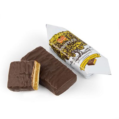 Конфеты Коммунарка трюфельные с карамельной начинкой и арахисом