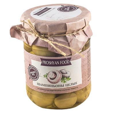  Грибы шампиньоны Proshyan Food целые маринованные 500 г в интернет-магазине свежих фермерских продуктов Apeti.ru