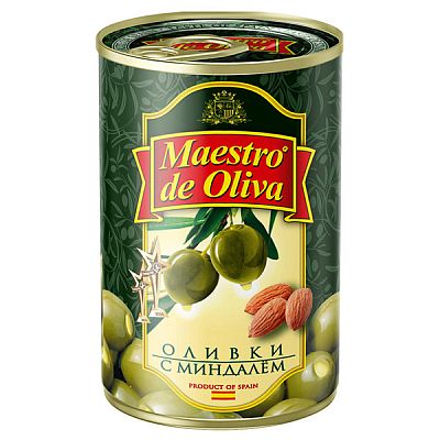 Оливки Maestro de Oliva с миндалем 300 г