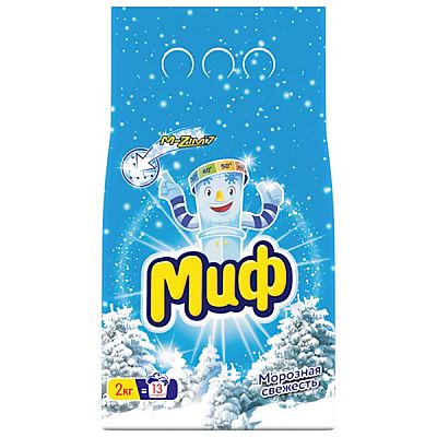 Стиральный порошок Миф автомат морозная свежесть 2 кг