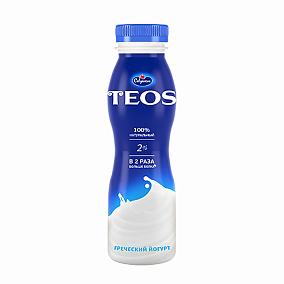  Йогурт питьевой TEOS натуральный 2%  260 г в интернет-магазине свежих фермерских продуктов Apeti.ru