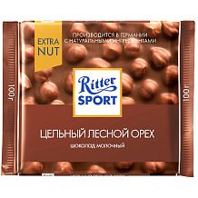 Шоколад Ritter Sport молочный цельный лесной орех 100 г