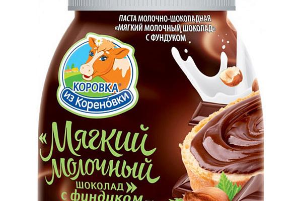  Паста молочно-шоколадная Коровка из Кореновки мягкий молочный шоколад с фундуком 330 г в интернет-магазине продуктов с Преображенского рынка Apeti.ru