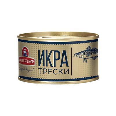 Икра трески деликатесная Люкс 130 г