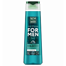 Гель для душа ЧИСТАЯ ЛИНИЯ 3в1 FOR MEN, 400 мл