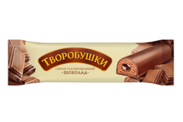  Сырок творожный Творобушки 20% с начинкой "Шоколад" 40г в интернет-магазине продуктов с Преображенского рынка Apeti.ru