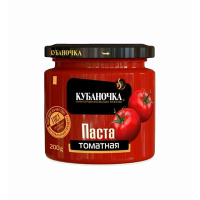 Томатная паста Кубаночка ст/банка 200г