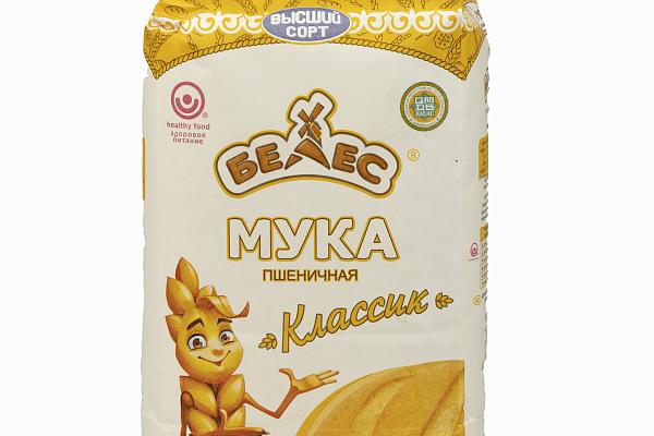  Мука пшеничная Белес классик 1 кг в интернет-магазине продуктов с Преображенского рынка Apeti.ru