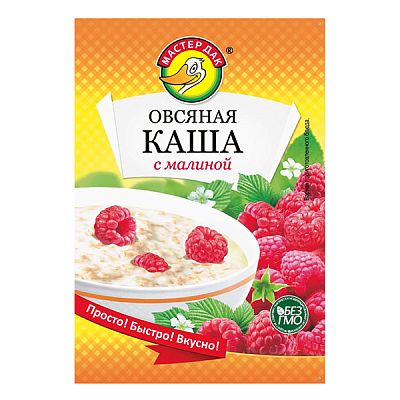 Овсяная каша Мастер Дак с малиной 35 г