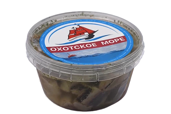 Сельдь Охотское море в масле с Петрушкой 500 г в интернет-магазине продуктов с Преображенского рынка Apeti.ru