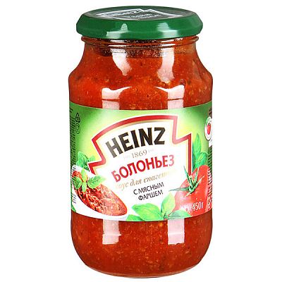 Соус Heinz для спагетти Болоньез с мясным фаршем 450 г