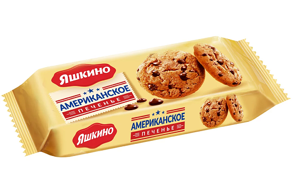  Печенье Яшкино сдобное американское 200 г в интернет-магазине продуктов с Преображенского рынка Apeti.ru