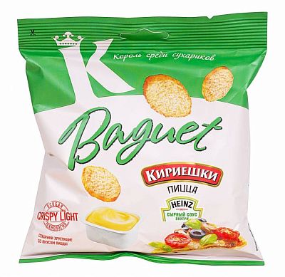 Сухарики Кириешки Baguet со вкусом пицца и сырный соус 45 г