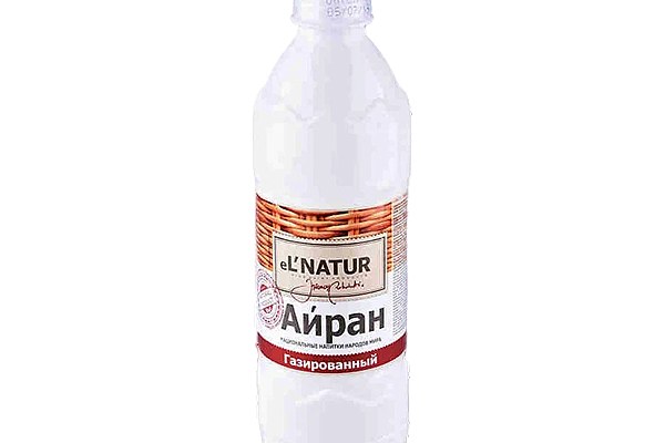  Айран  "eL`NATUR"  газированный 0,5 %  БЗМЖ 1л в интернет-магазине продуктов с Преображенского рынка Apeti.ru