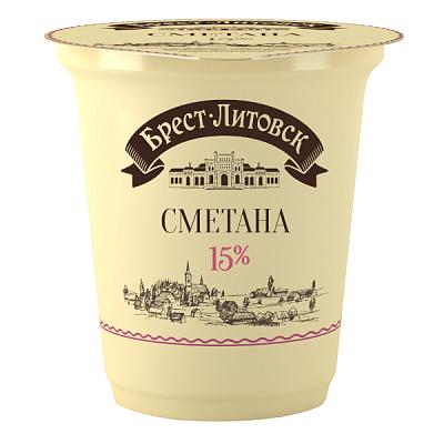 Сметана Брест-Литовск 15% 300 г БЗМЖ в Apeti.ru Сметана Брест-Литовск 15% 300 г БЗМЖ в интернет-магазине свежих фермерских продуктов Apeti.ru