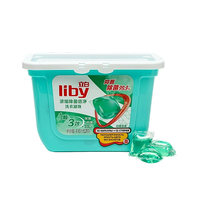 Капсулы для стирки Liby антибактериальным эффектом 52 шт