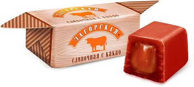 Конфеты Загорская сливочная с какао 250г
