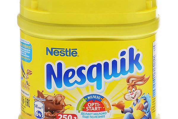  Какао-напиток Nesquik OptiStart быстрорастворимый 250 г в интернет-магазине продуктов с Преображенского рынка Apeti.ru