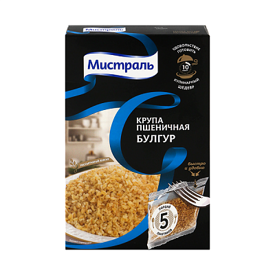  Крупа Пшеничная Булгур Мистраль  в пакетах для варки 5*80 г в интернет-магазине свежих фермерских продуктов Apeti.ru