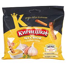 Сухарики Кириешки бородинские со вкусом чеснока и сырного соуса 60 г