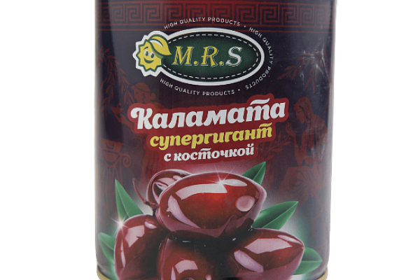  Маслины M.R.S каламата супергигант с косточкой 850 мл в интернет-магазине продуктов с Преображенского рынка Apeti.ru