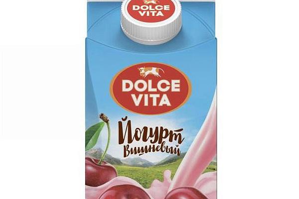  Йогурт Dolce Vita вишня 2,5% 450 г в интернет-магазине продуктов с Преображенского рынка Apeti.ru