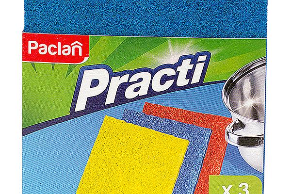  Мочалки абразивные Paclan, 3 шт в интернет-магазине продуктов с Преображенского рынка Apeti.ru
