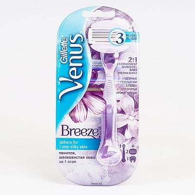 Бритва Gillette Venus Breeze и 2 кассеты