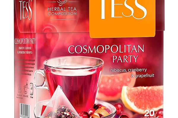  Чай черный Tess Cosmopolitan Party 20 пирамидок в интернет-магазине продуктов с Преображенского рынка Apeti.ru