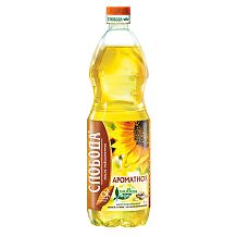 Масло подсолнечное Слобода ароматное нерафинированное 1 л