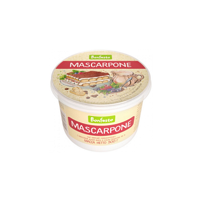  Сыр Bonfesto Маскарпоне 500 г в интернет-магазине свежих фермерских продуктов Apeti.ru