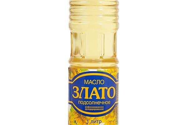  Масло подсолнечное Злато рафинированное 1 л в интернет-магазине продуктов с Преображенского рынка Apeti.ru