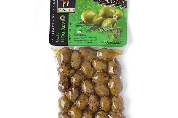  Оливки Astir зеленые с косточкой 250 г в интернет-магазине продуктов с Преображенского рынка Apeti.ru
