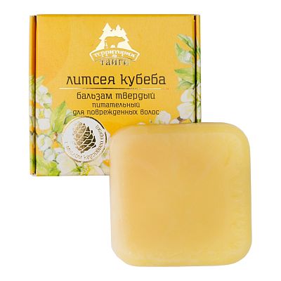 Бальзам твердый ТТ "Литсея Кубеба" для поврежденных волос, 55 гр