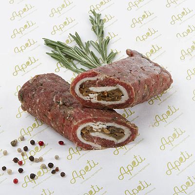 Рулет говяжий с грибами и луком 1 кг упаковка